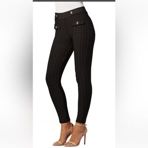 Maze Collection Woman’s Pull‎ on Striped Sparkle Pants Black Small